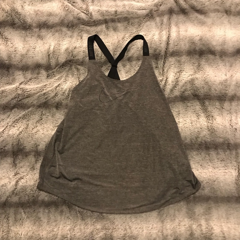 Grey Nike Razor Back Tank Top